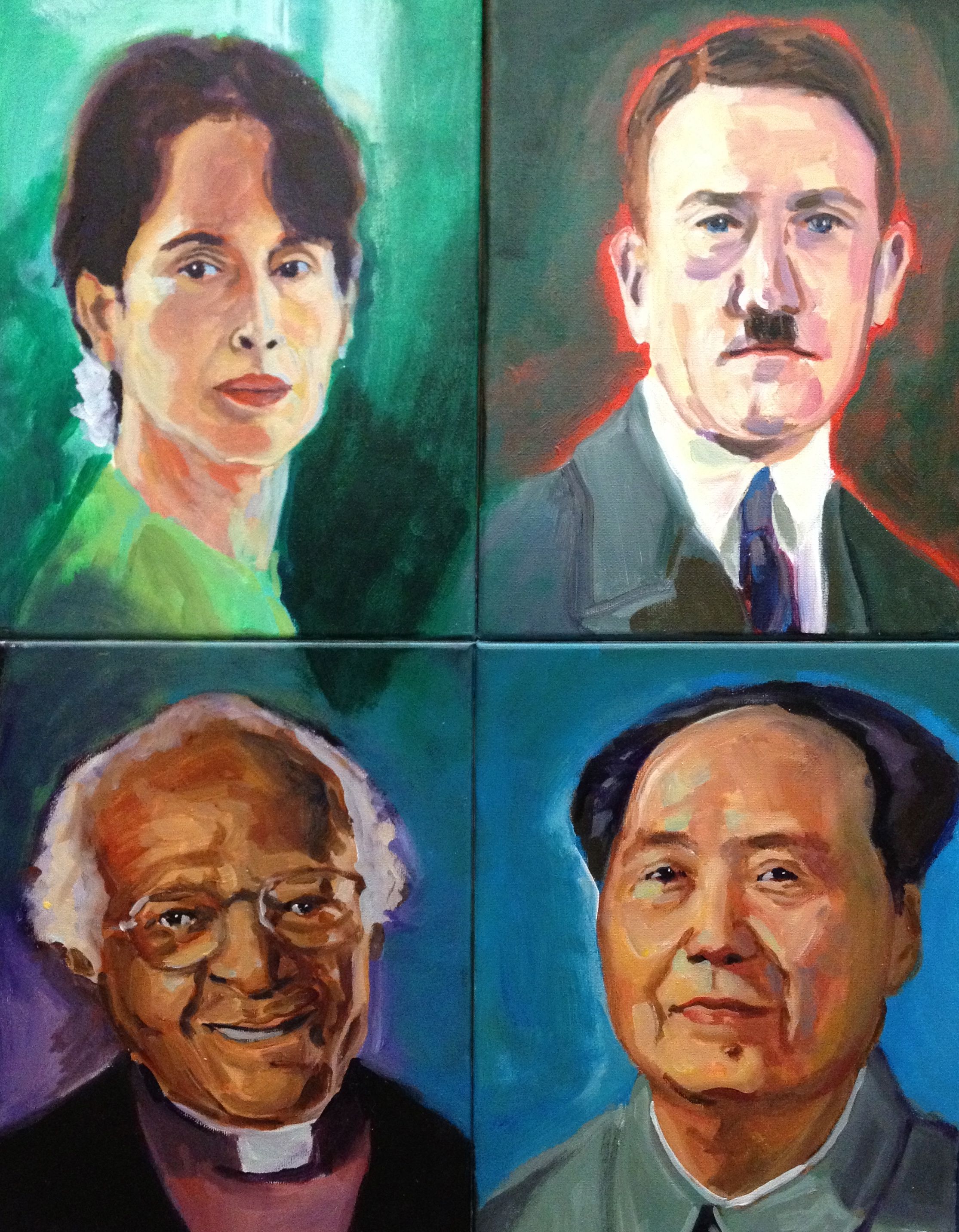 'Heroes Villains Set 2' - Acrylic on Canvas - 22 x 28 - 2012 