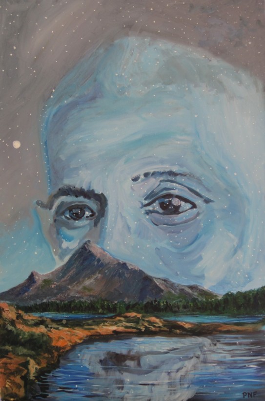'Arunachala - Who Am I?' - Acrylic on Canvas - 24 x 36 - 2009 