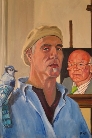 'Bird on Shoulder' - Acrylic on Canvas - 24 x 36 - 2010 