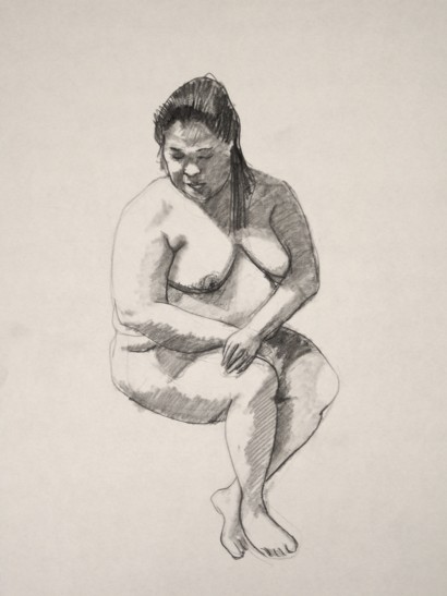 'Edna' - Charcoal on paper - 12 x 16 - 2010 