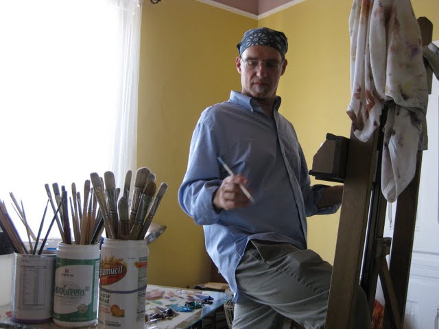 Painting at Easel