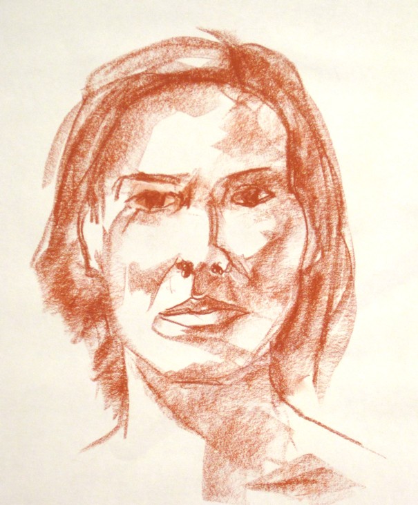 'Sonia 2' - Conte' crayon on paper - 8 X 11 - 2009 