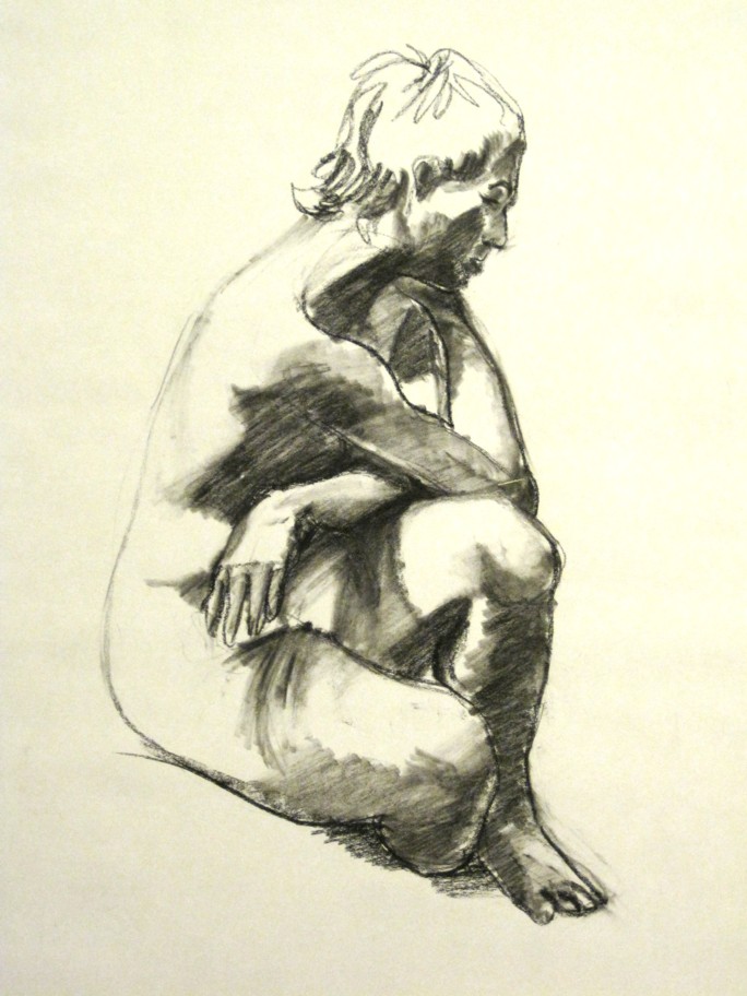 'Talia seated' - Charcoal on paper - 18 X 24 - 2010 